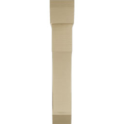 Ekena Millwork - BKTUR0756X38X44WTL06RCPR - Timberthane Faux Wood Westlake Style Bracket w/ Offset Brace, Slat Ends, 7 1/2"W x 38"D x 44"H, Primed Tan