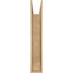 Ekena Millwork - BKTUR0756X38X44WTL06RCPR - Timberthane Faux Wood Westlake Style Bracket w/ Offset Brace, Slat Ends, 7 1/2"W x 38"D x 44"H, Primed Tan
