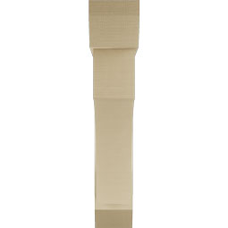 Ekena Millwork - BKTUR0756X40X40WTL06RCPR - Timberthane Faux Wood Westlake Style Bracket w/ Offset Brace, Slat Ends, 7 1/2"W x 40"D x 40"H, Primed Tan