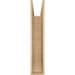 Ekena Millwork - BKTUR0756X40X40WTL06RCPR - Timberthane Faux Wood Westlake Style Bracket w/ Offset Brace, Slat Ends, 7 1/2"W x 40"D x 40"H, Primed Tan