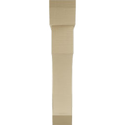 Ekena Millwork - BKTUR0756X42X42WTL06RCPR - Timberthane Faux Wood Westlake Style Bracket w/ Offset Brace, Slat Ends, 7 1/2"W x 42"D x 42"H, Primed Tan