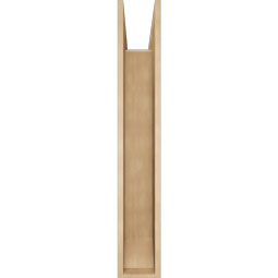 Ekena Millwork - BKTUR0756X42X48WTL06RCPR - Timberthane Faux Wood Westlake Style Bracket w/ Offset Brace, Slat Ends, 7 1/2"W x 42"D x 48"H, Primed Tan