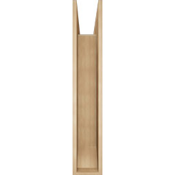 Ekena Millwork - BKTUR0756X44X44WTL06RCPR - Timberthane Faux Wood Westlake Style Bracket w/ Offset Brace, Slat Ends, 7 1/2"W x 44"D x 44"H, Primed Tan