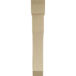 Ekena Millwork - BKTUR0756X48X48WTL06RCPR - Timberthane Faux Wood Westlake Style Bracket w/ Offset Brace, Slat Ends, 7 1/2"W x 48"D x 48"H, Primed Tan