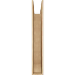 Ekena Millwork - BKTUR0756X48X48WTL06RCPR - Timberthane Faux Wood Westlake Style Bracket w/ Offset Brace, Slat Ends, 7 1/2"W x 48"D x 48"H, Primed Tan