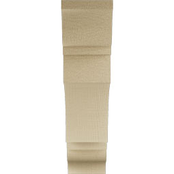 Ekena Millwork - BKTUR035X14X14WTL01RCPR - Timberthane Faux Wood Westlake Style Bracket, Traditional Ends, 3 1/2"W x 14"D x 14"H, Primed Tan