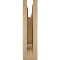 Ekena Millwork - BKTUR035X14X14WTL01RCPR - Timberthane Faux Wood Westlake Style Bracket, Traditional Ends, 3 1/2"W x 14"D x 14"H, Primed Tan