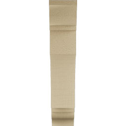 Ekena Millwork - BKTUR035X14X18WTL01RCPR - Timberthane Faux Wood Westlake Style Bracket, Traditional Ends, 3 1/2"W x 14"D x 18"H, Primed Tan