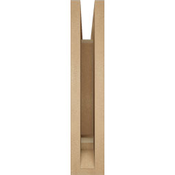 Ekena Millwork - BKTUR035X14X18WTL01RCPR - Timberthane Faux Wood Westlake Style Bracket, Traditional Ends, 3 1/2"W x 14"D x 18"H, Primed Tan