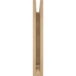 Ekena Millwork - BKTUR035X14X26WTL01RCPR - Timberthane Faux Wood Westlake Style Bracket, Traditional Ends, 3 1/2"W x 14"D x 26"H, Primed Tan