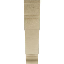 Ekena Millwork - BKTUR035X16X16WTL01RCPR - Timberthane Faux Wood Westlake Style Bracket, Traditional Ends, 3 1/2"W x 16"D x 16"H, Primed Tan