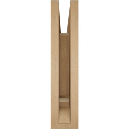 Ekena Millwork - BKTUR035X16X16WTL01RCPR - Timberthane Faux Wood Westlake Style Bracket, Traditional Ends, 3 1/2"W x 16"D x 16"H, Primed Tan