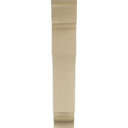 Ekena Millwork - BKTUR035X16X20WTL01RCPR - Timberthane Faux Wood Westlake Style Bracket, Traditional Ends, 3 1/2"W x 16"D x 20"H, Primed Tan