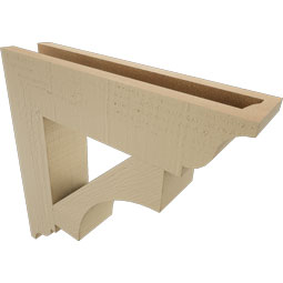Ekena Millwork - BKTURWTL00 - Timberthane Rough Cedar Faux Wood Westlake Traditional Bracket
