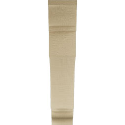 Ekena Millwork - BKTUR035X18X18WTL01RCPR - Timberthane Faux Wood Westlake Style Bracket, Traditional Ends, 3 1/2"W x 18"D x 18"H, Primed Tan