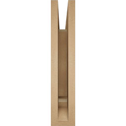 Ekena Millwork - BKTUR035X18X18WTL01RCPR - Timberthane Faux Wood Westlake Style Bracket, Traditional Ends, 3 1/2"W x 18"D x 18"H, Primed Tan