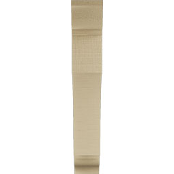 Ekena Millwork - BKTUR035X18X22WTL01RCPR - Timberthane Faux Wood Westlake Style Bracket, Traditional Ends, 3 1/2"W x 18"D x 22"H, Primed Tan