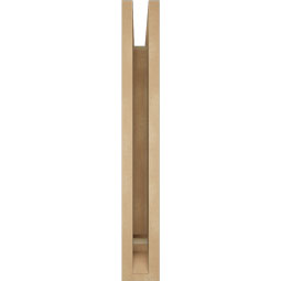 Ekena Millwork - BKTUR035X18X26WTL01RCPR - Timberthane Faux Wood Westlake Style Bracket, Traditional Ends, 3 1/2"W x 18"D x 26"H, Primed Tan