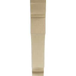 Ekena Millwork - BKTUR035X20X20WTL01RCPR - Timberthane Faux Wood Westlake Style Bracket, Traditional Ends, 3 1/2"W x 20"D x 20"H, Primed Tan