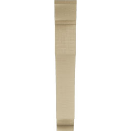 Ekena Millwork - BKTUR035X20X24WTL01RCPR - Timberthane Faux Wood Westlake Style Bracket, Traditional Ends, 3 1/2"W x 20"D x 24"H, Primed Tan