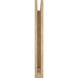 Ekena Millwork - BKTUR035X20X32WTL01RCPR - Timberthane Faux Wood Westlake Style Bracket, Traditional Ends, 3 1/2"W x 20"D x 32"H, Primed Tan