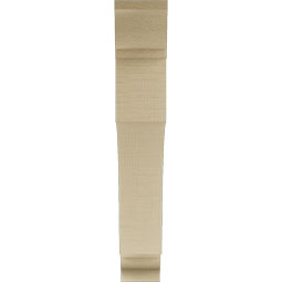 Ekena Millwork - BKTUR035X22X22WTL01RCPR - Timberthane Faux Wood Westlake Style Bracket, Traditional Ends, 3 1/2"W x 22"D x 22"H, Primed Tan