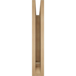 Ekena Millwork - BKTUR035X22X22WTL01RCPR - Timberthane Faux Wood Westlake Style Bracket, Traditional Ends, 3 1/2"W x 22"D x 22"H, Primed Tan