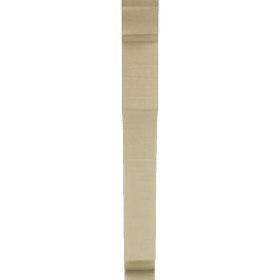 Ekena Millwork - BKTUR035X22X30WTL01RCPR - Timberthane Faux Wood Westlake Style Bracket, Traditional Ends, 3 1/2"W x 22"D x 30"H, Primed Tan