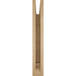 Ekena Millwork - BKTUR035X24X24WTL01RCPR - Timberthane Faux Wood Westlake Style Bracket, Traditional Ends, 3 1/2"W x 24"D x 24"H, Primed Tan