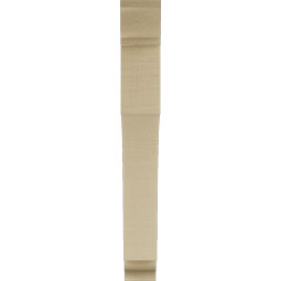 Ekena Millwork - BKTUR035X24X28WTL01RCPR - Timberthane Faux Wood Westlake Style Bracket, Traditional Ends, 3 1/2"W x 24"D x 28"H, Primed Tan