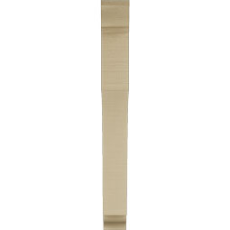Ekena Millwork - BKTUR035X24X32WTL01RCPR - Timberthane Faux Wood Westlake Style Bracket, Traditional Ends, 3 1/2"W x 24"D x 32"H, Primed Tan