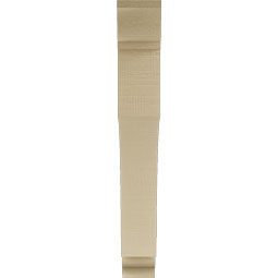 Ekena Millwork - BKTUR035X26X26WTL01RCPR - Timberthane Faux Wood Westlake Style Bracket, Traditional Ends, 3 1/2"W x 26"D x 26"H, Primed Tan