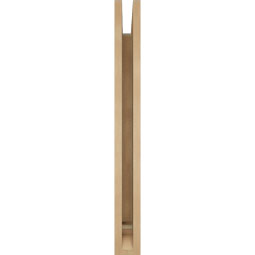 Ekena Millwork - BKTUR035X26X34WTL01RCPR - Timberthane Faux Wood Westlake Style Bracket, Traditional Ends, 3 1/2"W x 26"D x 34"H, Primed Tan