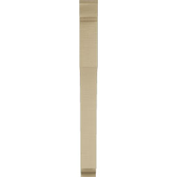 Ekena Millwork - BKTUR035X26X38WTL01RCPR - Timberthane Faux Wood Westlake Style Bracket, Traditional Ends, 3 1/2"W x 26"D x 38"H, Primed Tan
