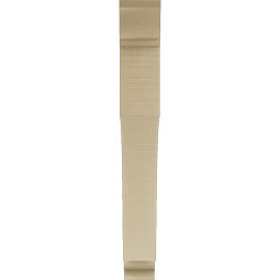 Ekena Millwork - BKTUR035X28X28WTL01RCPR - Timberthane Faux Wood Westlake Style Bracket, Traditional Ends, 3 1/2"W x 28"D x 28"H, Primed Tan