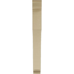 Ekena Millwork - BKTUR035X28X32WTL01RCPR - Timberthane Faux Wood Westlake Style Bracket, Traditional Ends, 3 1/2"W x 28"D x 32"H, Primed Tan