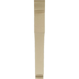 Ekena Millwork - BKTUR035X30X30WTL01RCPR - Timberthane Faux Wood Westlake Style Bracket, Traditional Ends, 3 1/2"W x 30"D x 30"H, Primed Tan