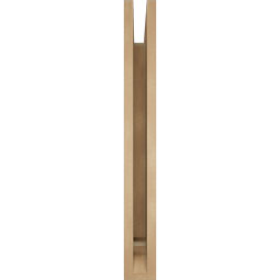 Ekena Millwork - BKTUR035X30X30WTL01RCPR - Timberthane Faux Wood Westlake Style Bracket, Traditional Ends, 3 1/2"W x 30"D x 30"H, Primed Tan