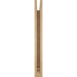 Ekena Millwork - BKTUR035X30X34WTL01RCPR - Timberthane Faux Wood Westlake Style Bracket, Traditional Ends, 3 1/2"W x 30"D x 34"H, Primed Tan