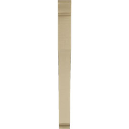Ekena Millwork - BKTUR035X30X38WTL01RCPR - Timberthane Faux Wood Westlake Style Bracket, Traditional Ends, 3 1/2"W x 30"D x 38"H, Primed Tan