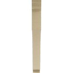 Ekena Millwork - BKTUR035X32X32WTL01RCPR - Timberthane Faux Wood Westlake Style Bracket, Traditional Ends, 3 1/2"W x 32"D x 32"H, Primed Tan