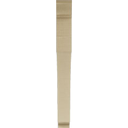 Ekena Millwork - BKTUR035X34X34WTL01RCPR - Timberthane Faux Wood Westlake Style Bracket, Traditional Ends, 3 1/2"W x 34"D x 34"H, Primed Tan