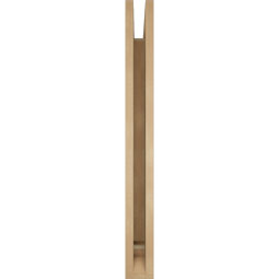 Ekena Millwork - BKTUR035X34X34WTL01RCPR - Timberthane Faux Wood Westlake Style Bracket, Traditional Ends, 3 1/2"W x 34"D x 34"H, Primed Tan