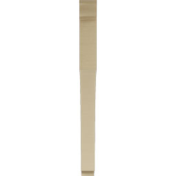Ekena Millwork - BKTUR035X42X42WTL01RCPR - Timberthane Faux Wood Westlake Style Bracket, Traditional Ends, 3 1/2"W x 42"D x 42"H, Primed Tan