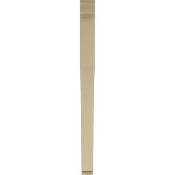 Ekena Millwork - BKTUR035X44X48WTL01RCPR - Timberthane Faux Wood Westlake Style Bracket, Traditional Ends, 3 1/2"W x 44"D x 48"H, Primed Tan