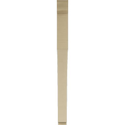 Ekena Millwork - BKTUR035X46X46WTL01RCPR - Timberthane Faux Wood Westlake Style Bracket, Traditional Ends, 3 1/2"W x 46"D x 46"H, Primed Tan