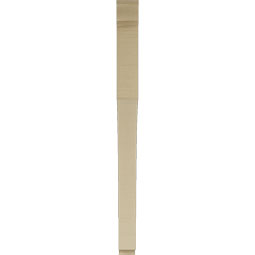 Ekena Millwork - BKTUR035X48X48WTL01RCPR - Timberthane Faux Wood Westlake Style Bracket, Traditional Ends, 3 1/2"W x 48"D x 48"H, Primed Tan