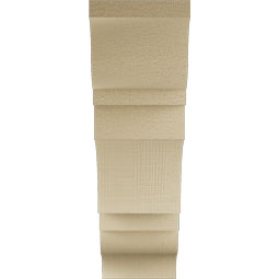 Ekena Millwork - BKTUR055X18X18WTL01RCPR - Timberthane Faux Wood Westlake Style Bracket, Traditional Ends, 5 1/2"W x 18"D x 18"H, Primed Tan