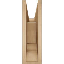 Ekena Millwork - BKTUR055X18X18WTL01RCPR - Timberthane Faux Wood Westlake Style Bracket, Traditional Ends, 5 1/2"W x 18"D x 18"H, Primed Tan