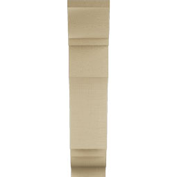Ekena Millwork - BKTUR055X18X26WTL01RCPR - Timberthane Faux Wood Westlake Style Bracket, Traditional Ends, 5 1/2"W x 18"D x 26"H, Primed Tan